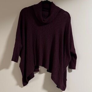FP Beach Burgundy Cowl Neck Sweater